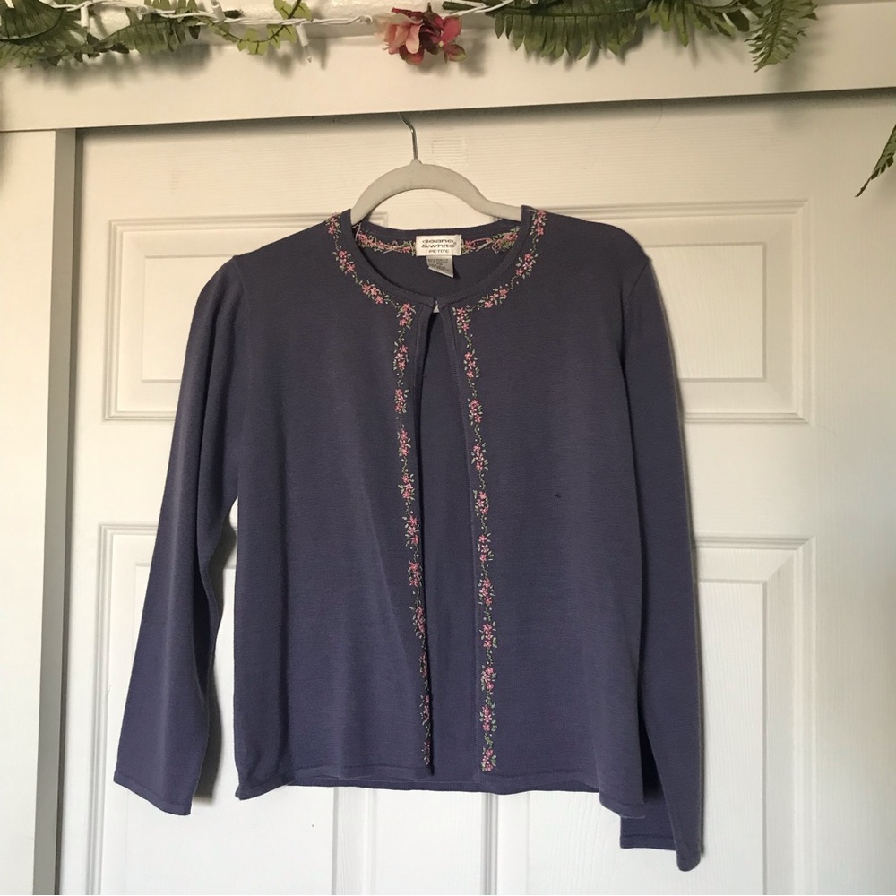 Vintage petite lavender cardigan